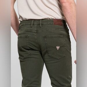 New GUESS Men's Forest Green Slim Jeans SZ 31